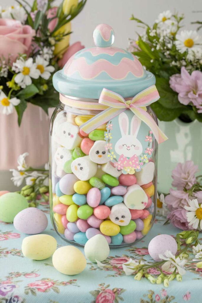 Easter Delights: Candy-Filled Jars for Guests