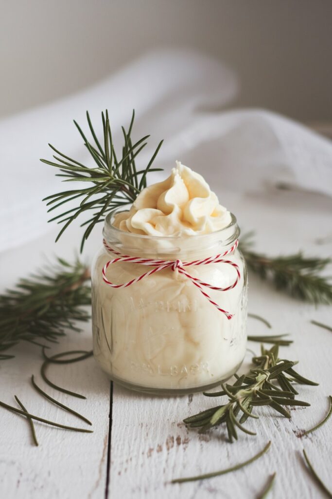 DIY Pine Needle & Rosemary Whipped Body Butter
