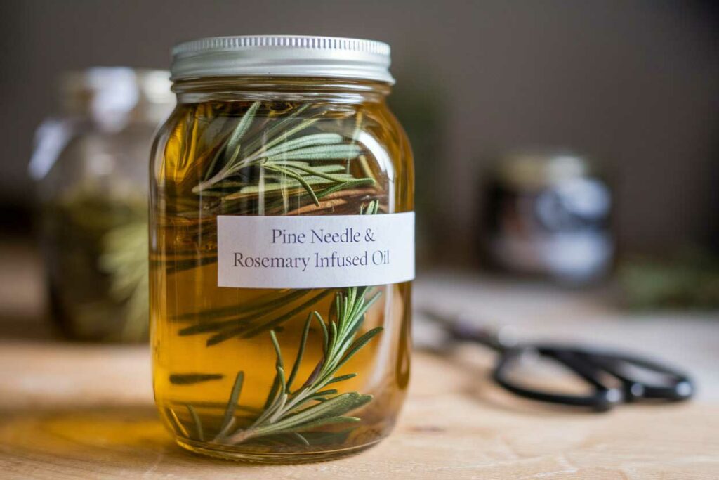 How to Make Pine Needle & Rosemary Infused Oil