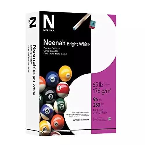 Neenah Premium Cardstock, 8.5″ x 11″, 65 lb/176 gsm