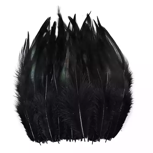 Black Feathers for Crafting, 240pcs 5-7inch