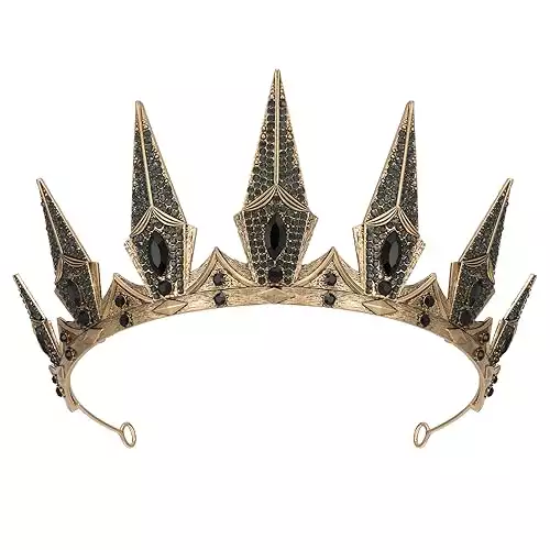 Gothic Crown for Women Black Tiara