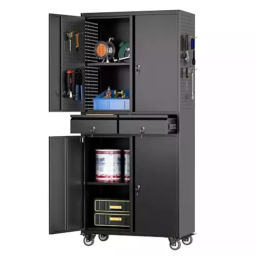 Garage Storage Cabinet with Wheels