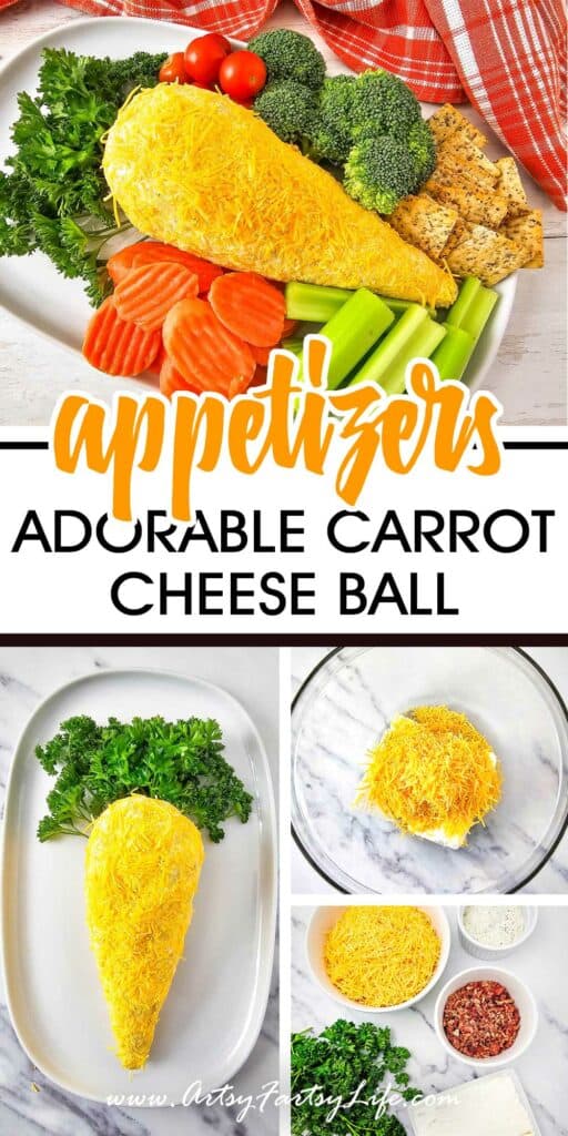 Adorable Carrot Cheese Ball - Super Fun Appetizer