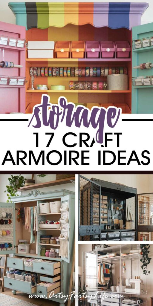 17 Stunning Ideas for Craft Room Organization Armoires