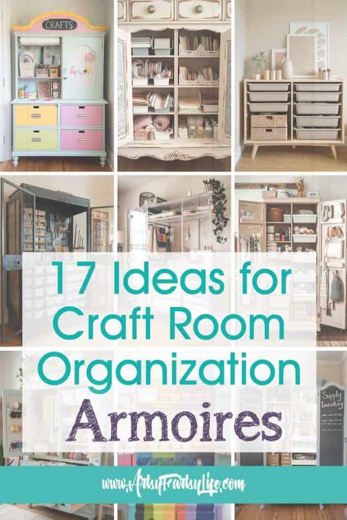 17 Stunning Ideas for Craft Room Organization Armoires