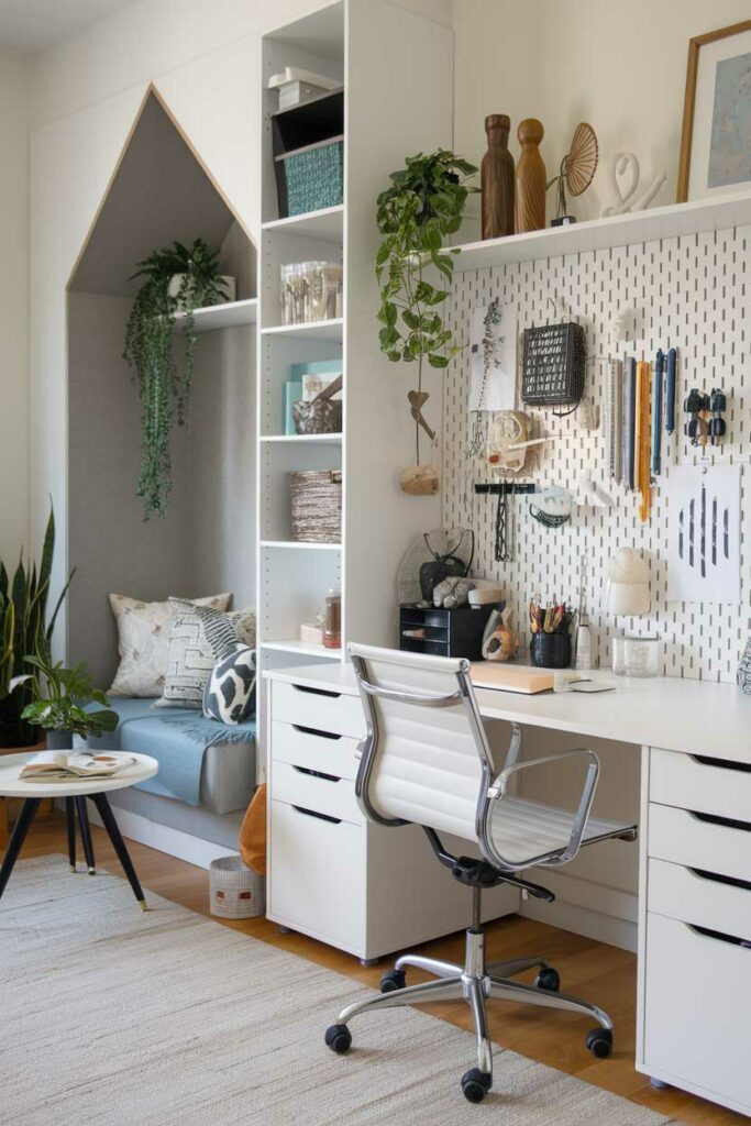 1. Modern Office Craft Room Combo