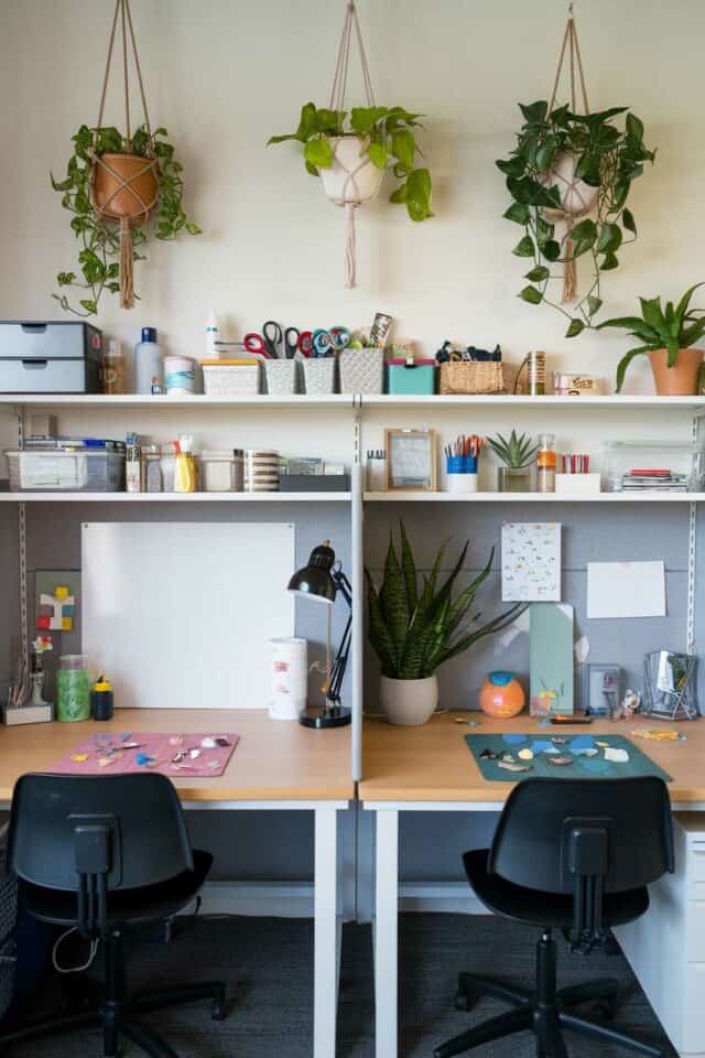 20 Office Craft Room Combos: Design, Organization & Inspiration · Artsy ...