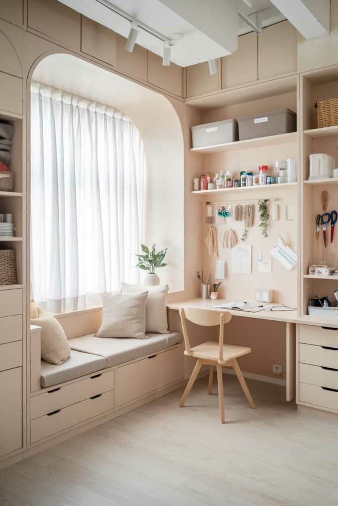 18. Scandinavian-Style Craft Room Office