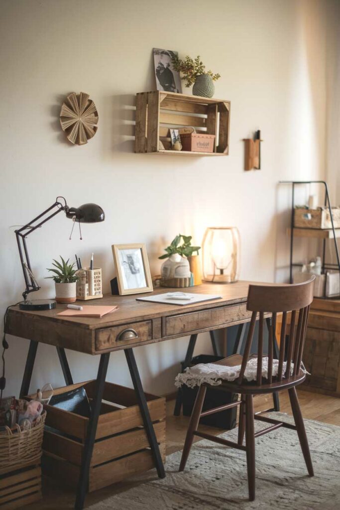 6. Cozy Office Craft Room Setup