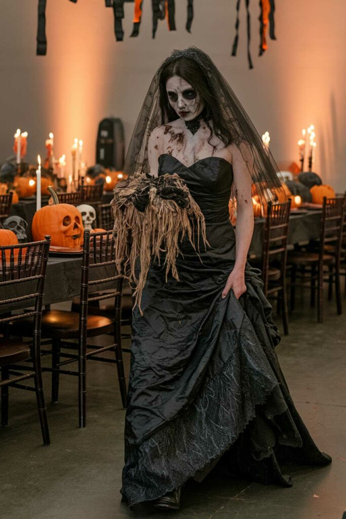 13. DIY Haunted Bride Halloween Costume