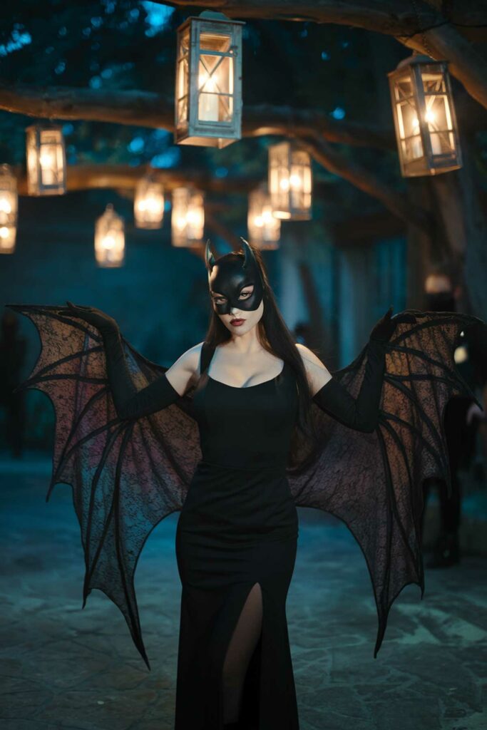 15. DIY Bat Queen Halloween Costume