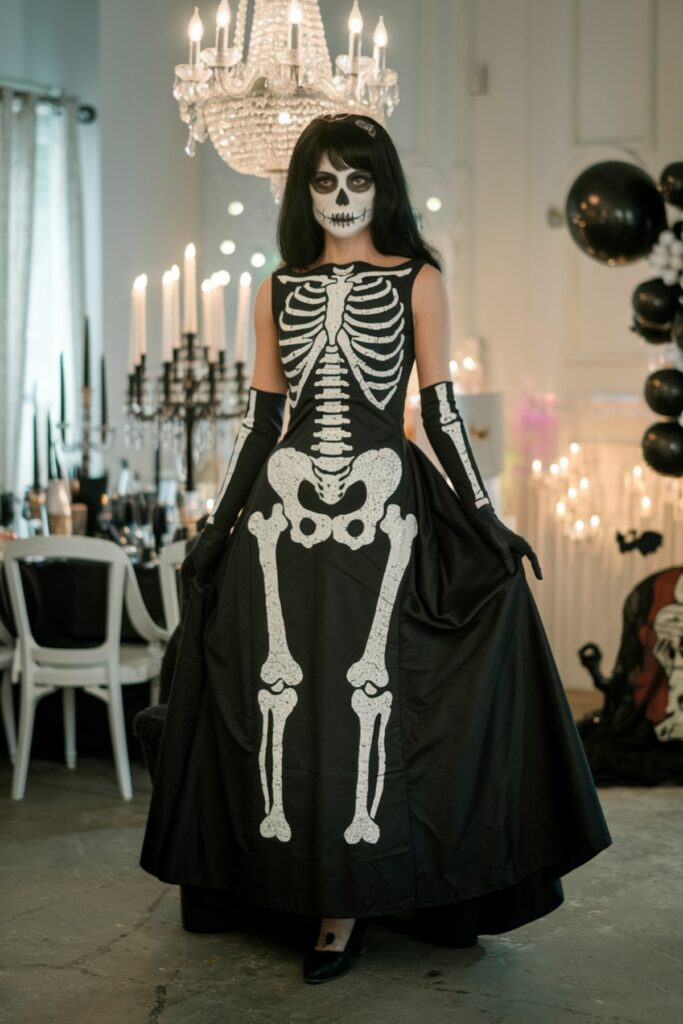 12. Fancy Skeleton - DIY Halloween Costume