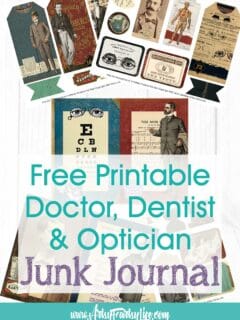 Vintage Doctors, Dentists & Opticians Theme - Free Printable Junk Journal