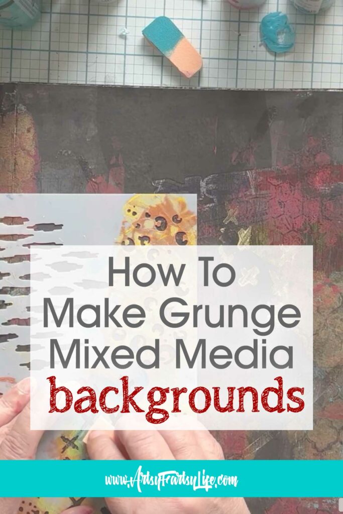 How To Make Grunge Mixed Media Backgrounds With Stencils and Gel Plates