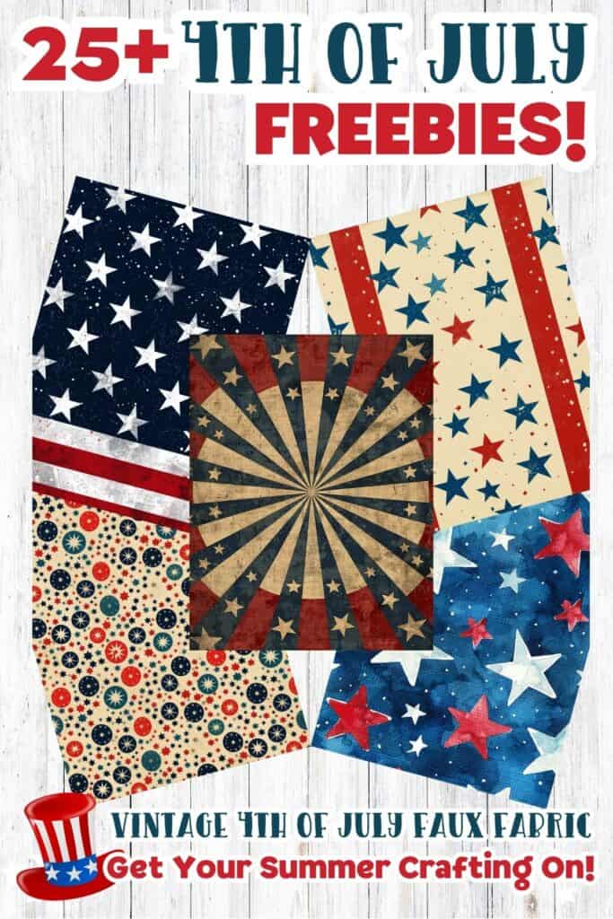 Free 4th of July Faux Fabric Printables for Patriotic Crafting Free 4th of July Faux Fabric Printables for Patriotic Crafting