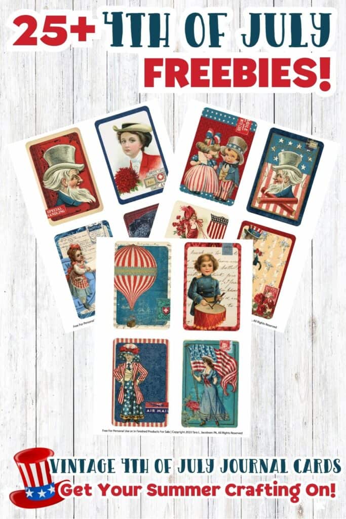 4th of July Journal Cards Free Printable 4th of July Journal Cards Free Printable