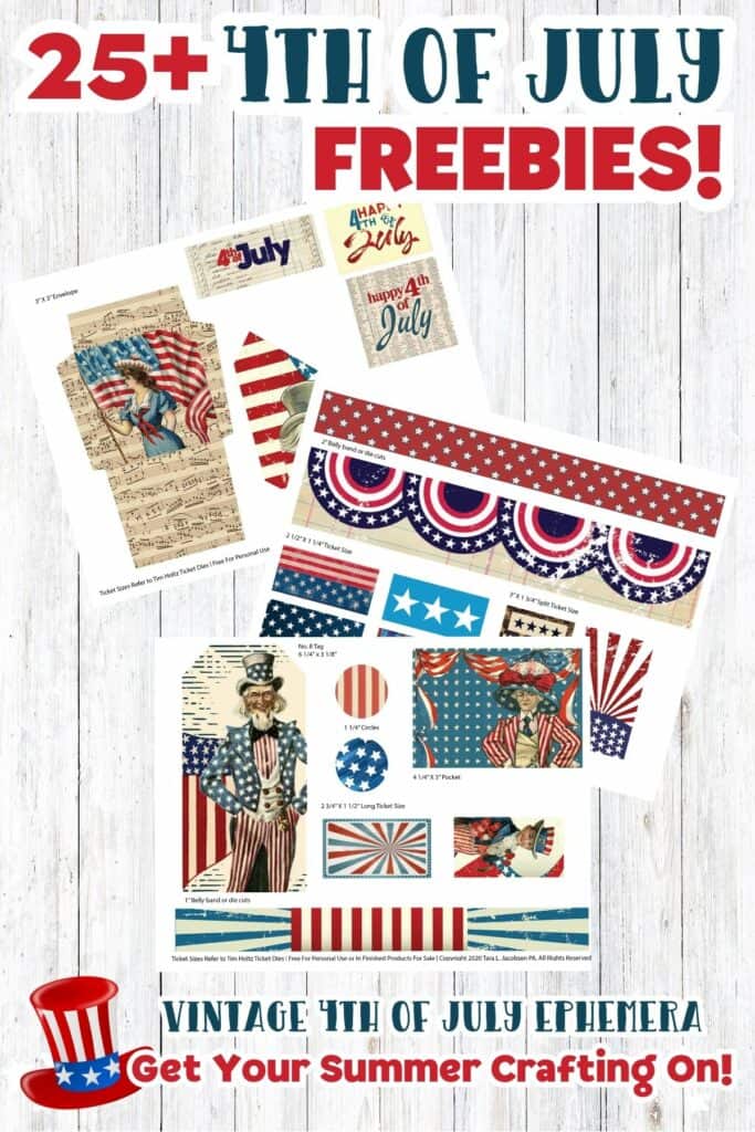 Free Printable 4th of July Junk Journal and Scrapbook Ephemera Free Printable 4th of July Junk Journal and Scrapbook Ephemera
