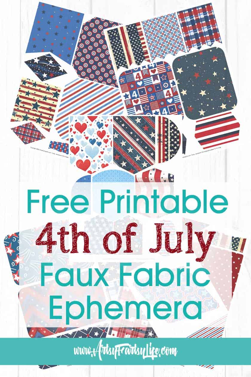 Faux Fabric Americana: Free 4th of July Ephemera for Vintage Crafting
