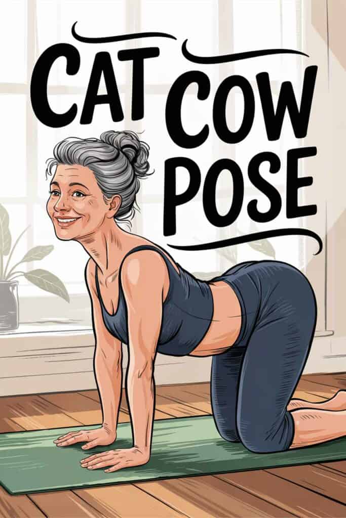 3. Cat-Cow Stretch (on all fours or seated) 3. Cat-Cow Stretch (on all fours or seated)