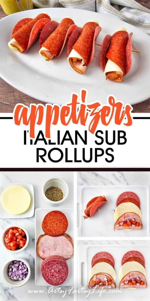 Italian Sub Rollups - Easy Appetizers - A Low Carb Dream!