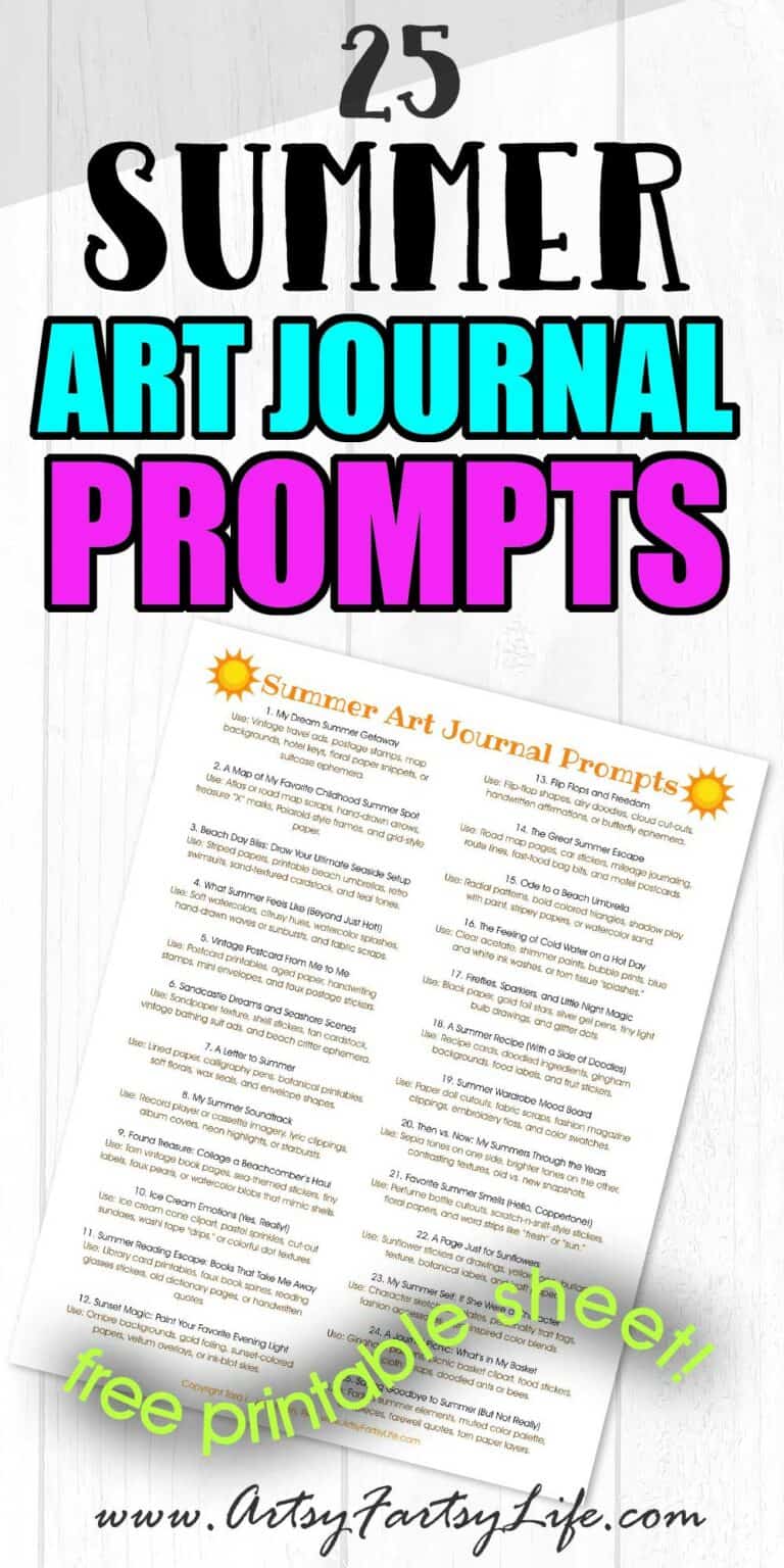 25 Summer Art Journal Prompts to Spark Your Creativity · Artsy Fartsy Life