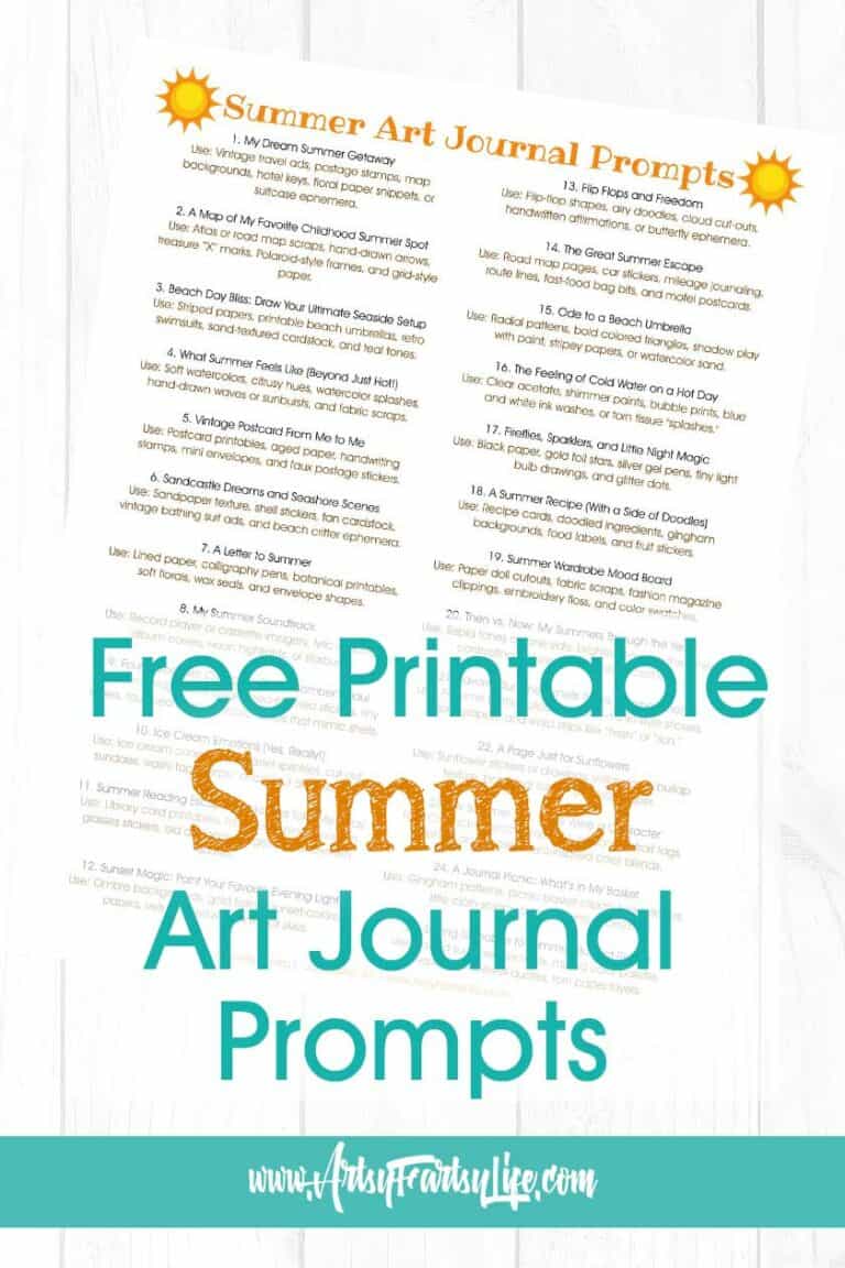 25 Summer Art Journal Prompts to Spark Your Creativity · Artsy Fartsy Life