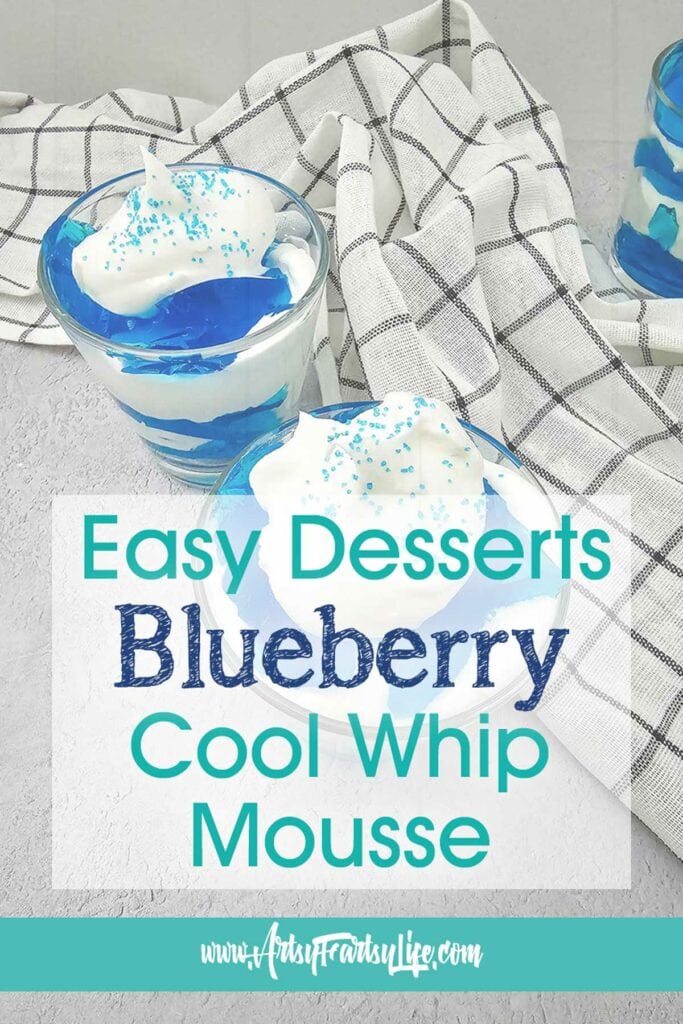 Blueberry Cool Whip Mousse - Super Easy No Bake Dessert