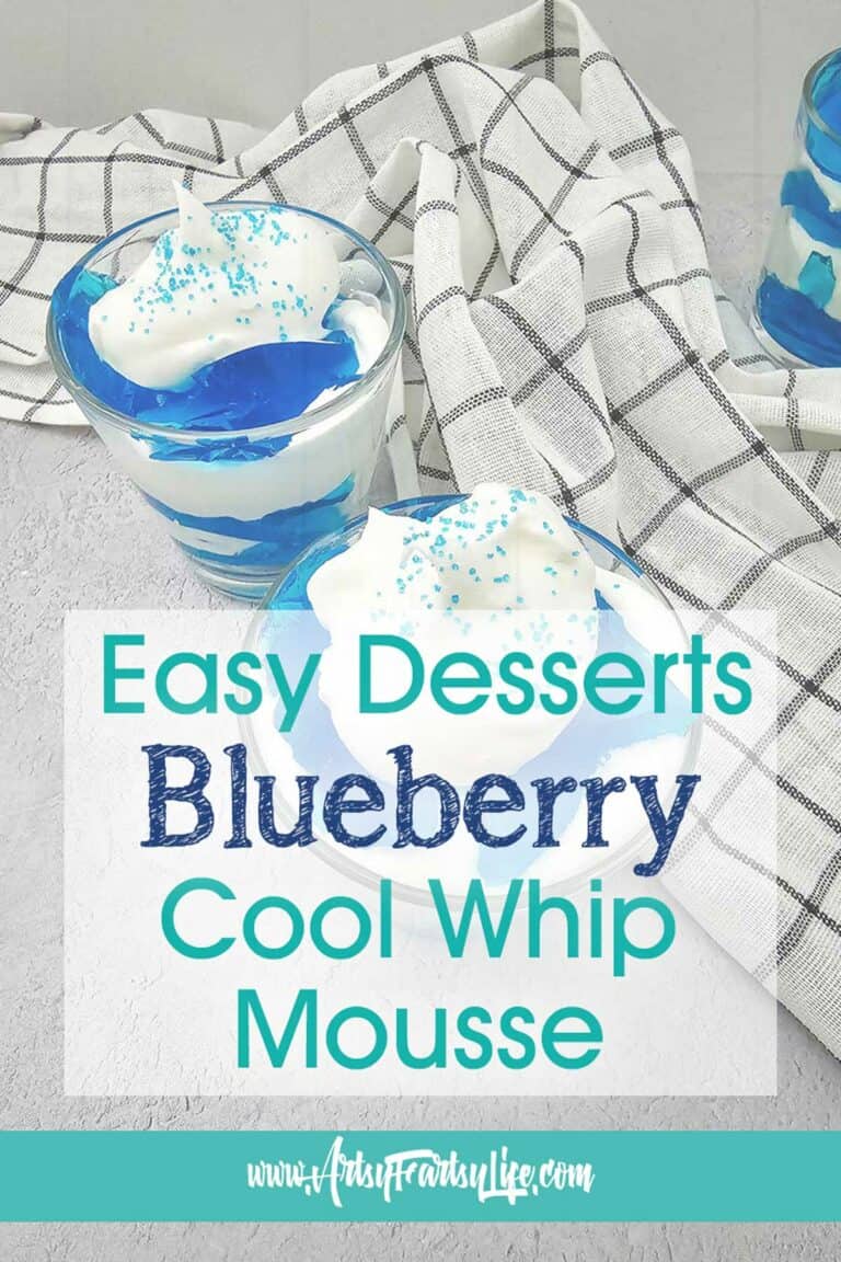 Blueberry Cool Whip Mousse - Super Easy No Bake Dessert · Artsy Fartsy Life