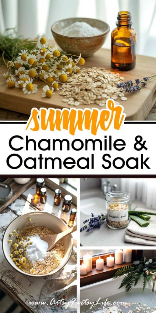 DIY Chamomile and Oatmeal Sunburn Bath Soak