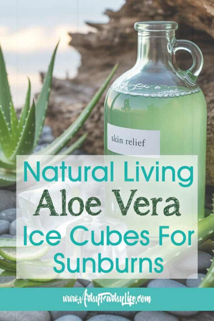 Natural Aloe Vera Ice Cubes for Sunburn Relief