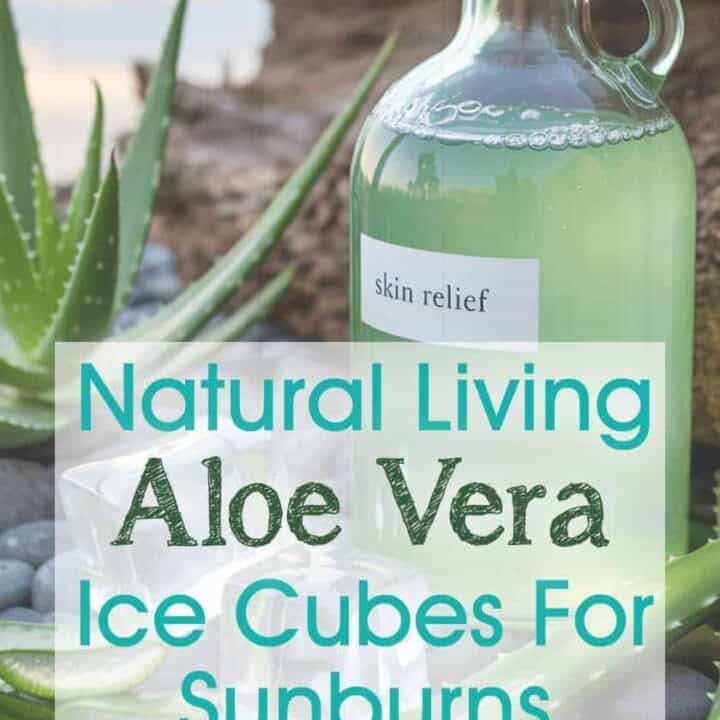 Natural Aloe Vera Ice Cubes for Sunburn Relief