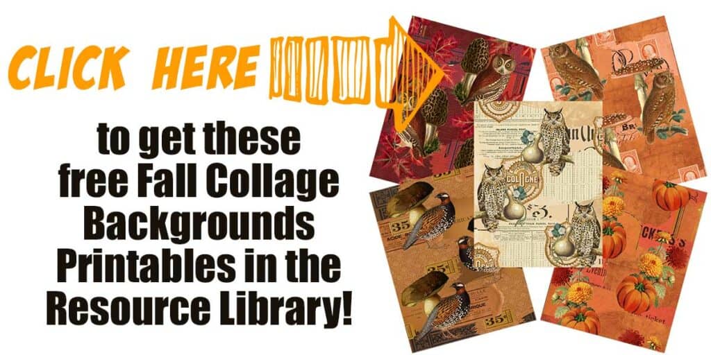 5 Free Printable Fall Collage Backgrounds for Junk Journals & Autumn Crafting