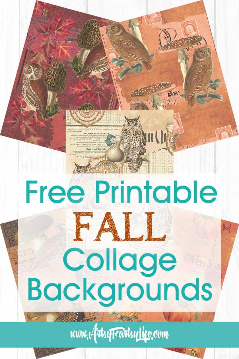 5 Free Printable Fall Collage Backgrounds for Junk Journals & Autumn Crafting