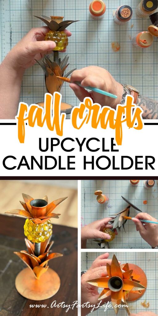 DIY Fall Candle Holder – Thrift Store Upcycle Magic