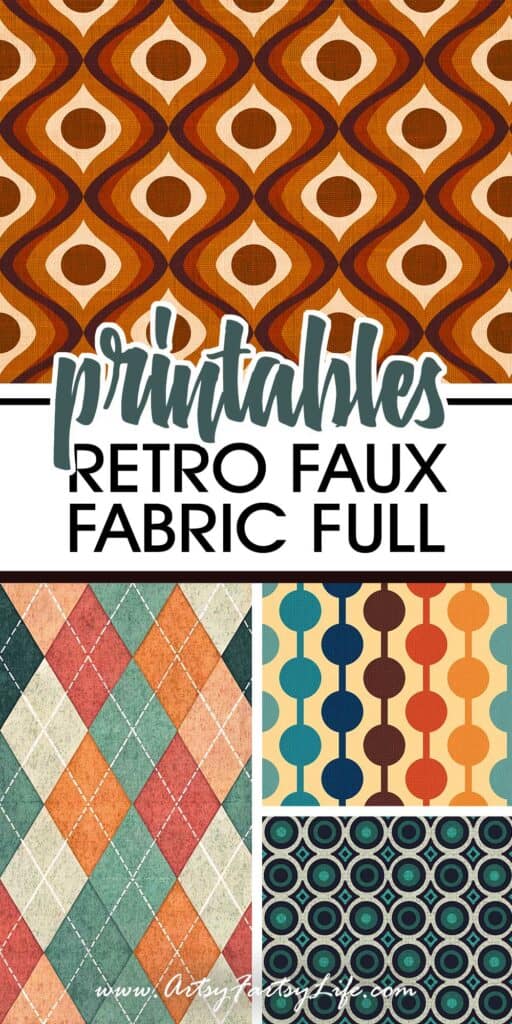 Full Page Faux Retro Fabric Background Printables – Free Download!