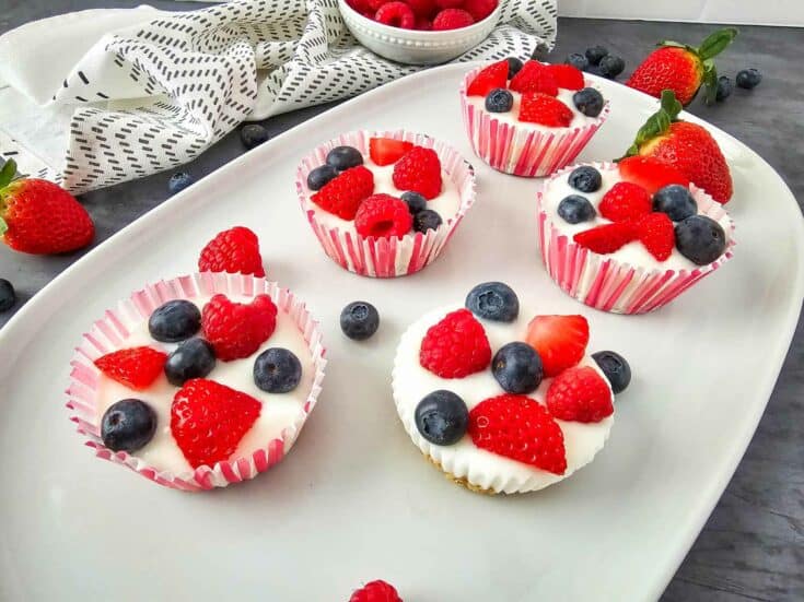 Frozen Berry Cups - No Bake Healthy Dessert Recipes (with a Peanut Butter Twist!)