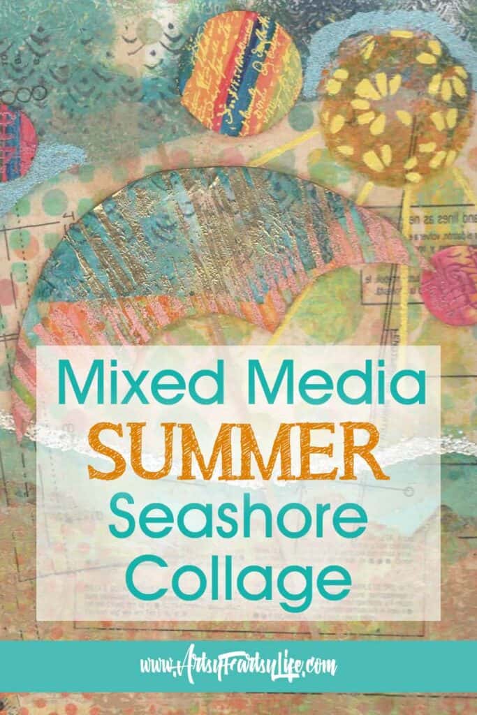 Mixed Media Magic: How to Make a Seashore Collage That POPS with Summer Vibes!