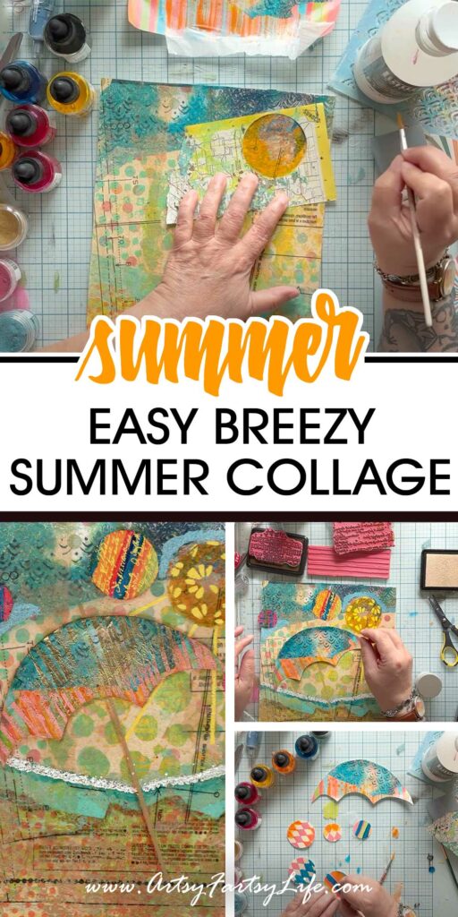 Mixed Media Magic: How to Make a Seashore Collage That POPS with Summer Vibes!