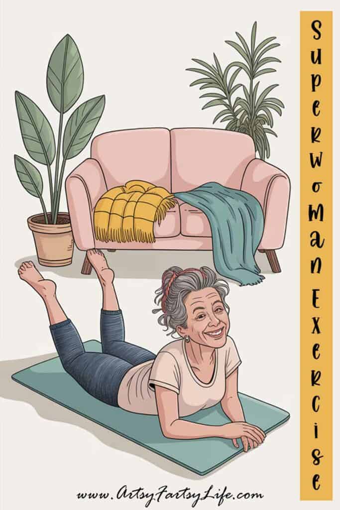 7. Strengthen Your Back with This Gentle “Superwoman” Exercise 7. Strengthen Your Back with This Gentle “Superwoman” Exercise
