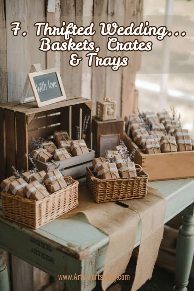 7. Baskets, Crates & Trays For Wedding Decorations 7. Baskets, Crates & Trays For Wedding Decorations