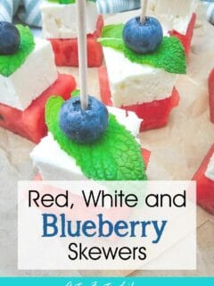 Red, White and Blueberry Skewers