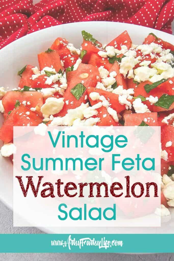 Vintage Watermelon Feta Salad Like Grandma Made!