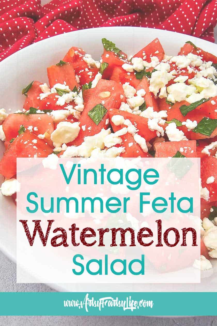 Vintage Watermelon Feta Salad Like Grandma Made!