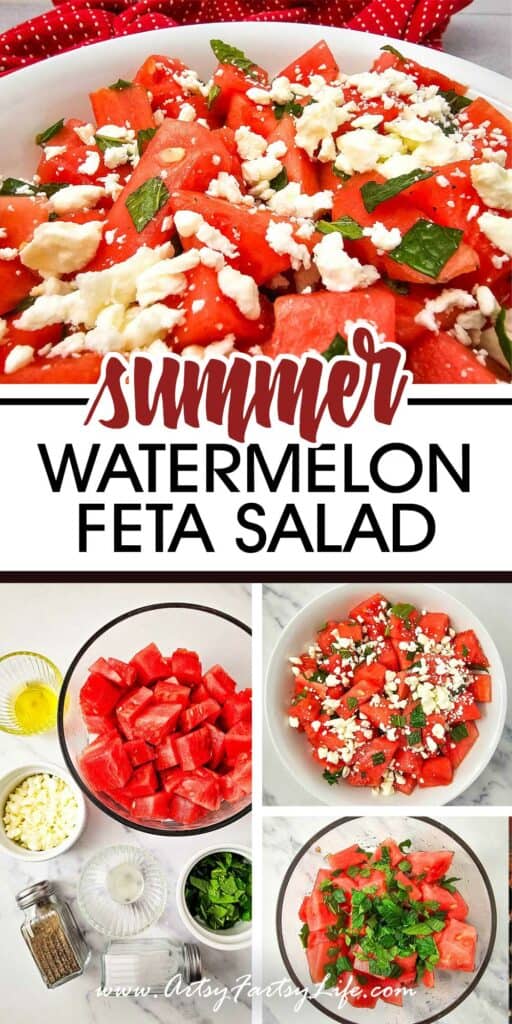 Vintage Watermelon Feta Salad Like Grandma Made!