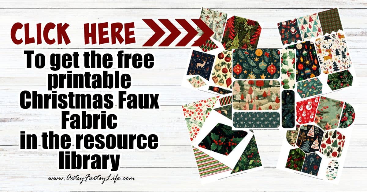 Cozy Christmas Faux Fabric Printables – Free for Your Junk Journal Joy!
