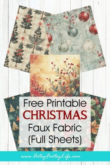 Christmas Faux Fabric Full Pages – Free Printable