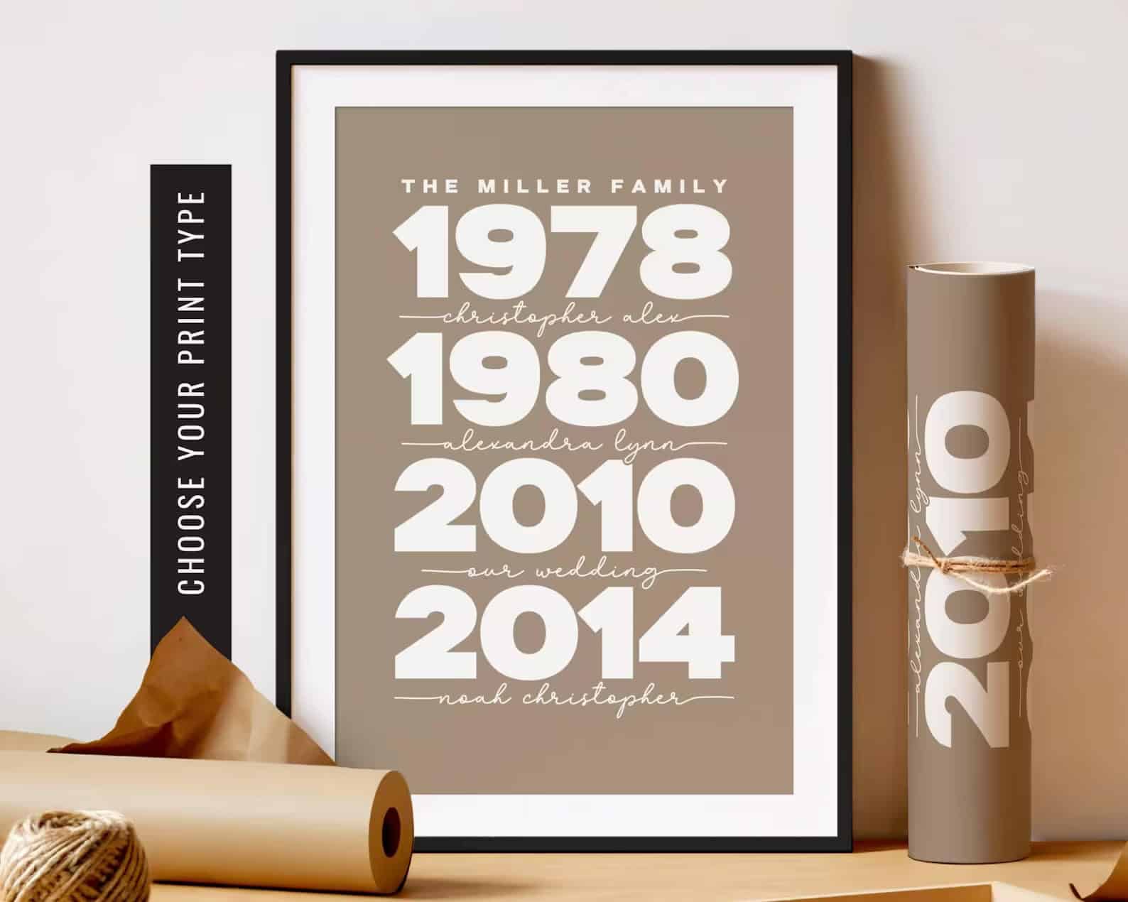 Custom Family Name Poster