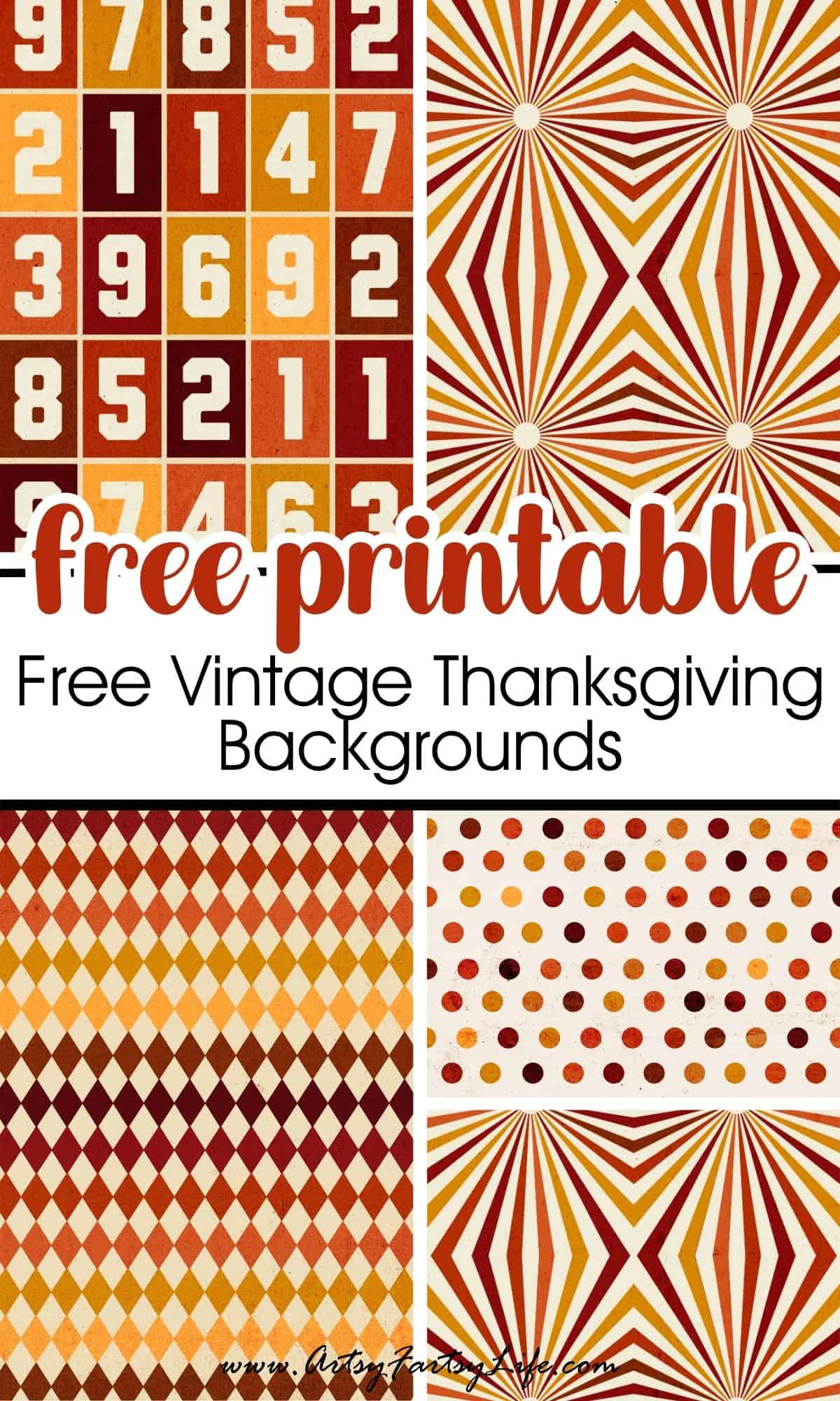 Free Vintage Thanksgiving Backgrounds – Retro Fall-Inspired Printables