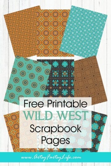 Wild West Cowboy Scrapbook Patterns - Free Printables